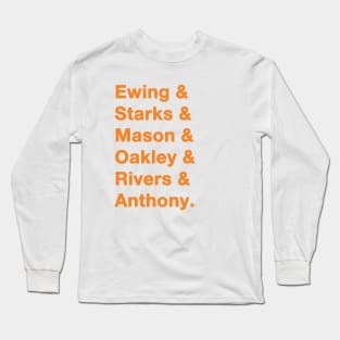 1993 94 Knicks Greats Orange Long Sleeve T-Shirt